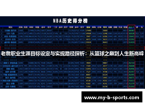 老詹职业生涯目标设定与实现路径探析：从篮球之巅到人生新高峰